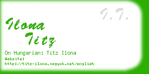 ilona titz business card